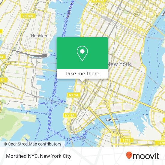 Mapa de Mortified NYC