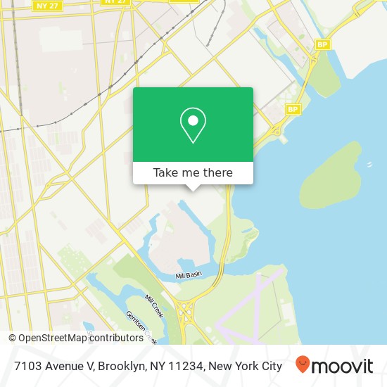 Mapa de 7103 Avenue V, Brooklyn, NY 11234