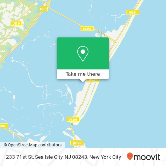 Mapa de 233 71st St, Sea Isle City, NJ 08243