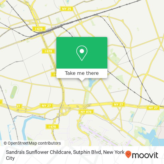Sandra's Sunflower Childcare, Sutphin Blvd map