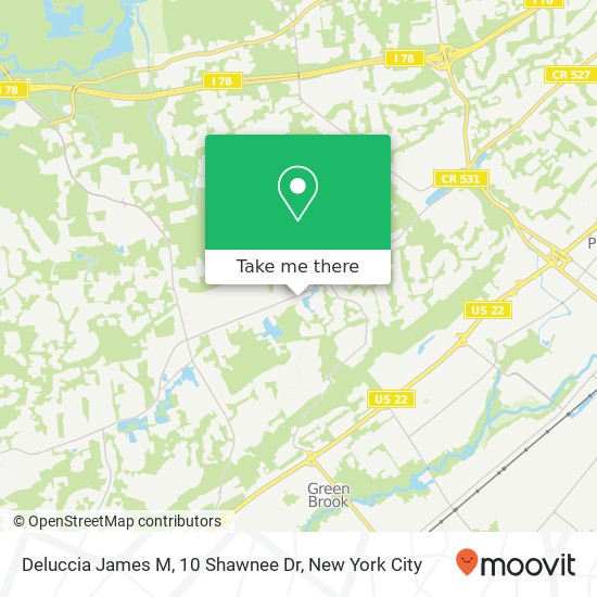 Mapa de Deluccia James M, 10 Shawnee Dr