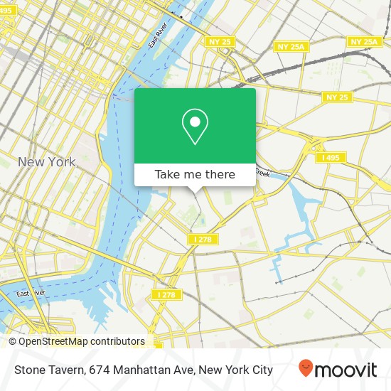 Mapa de Stone Tavern, 674 Manhattan Ave