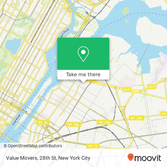 Value Movers, 28th St map