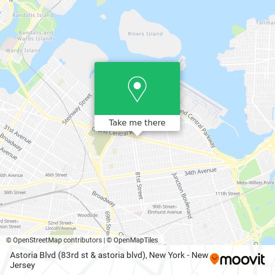 Mapa de Astoria Blvd (83rd st & astoria blvd)