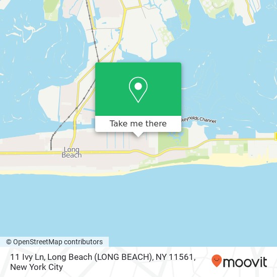 Mapa de 11 Ivy Ln, Long Beach (LONG BEACH), NY 11561