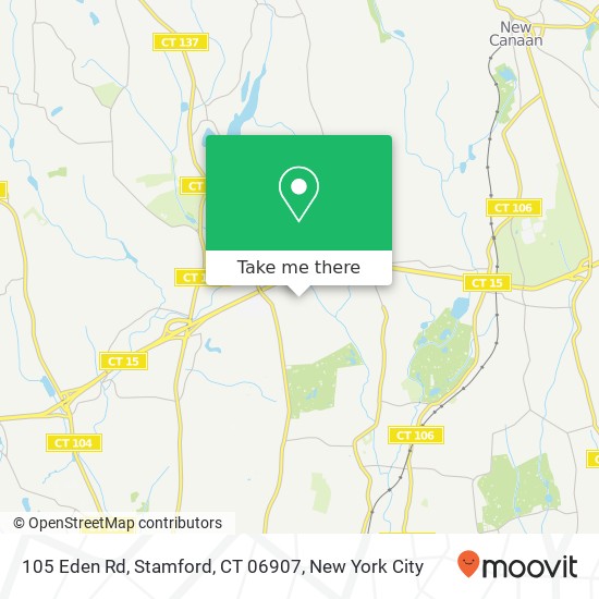 105 Eden Rd, Stamford, CT 06907 map
