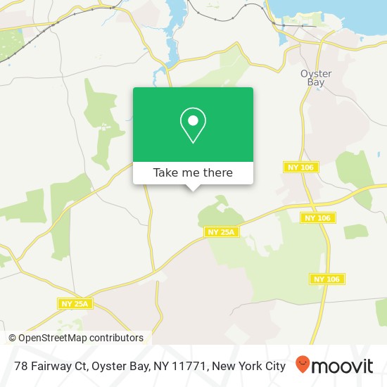Mapa de 78 Fairway Ct, Oyster Bay, NY 11771