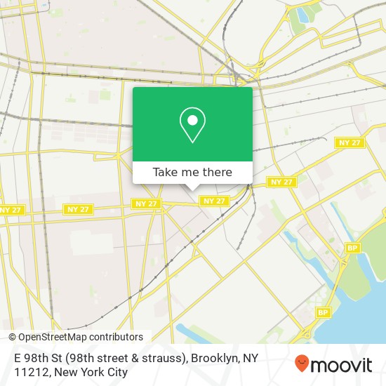 E 98th St (98th street & strauss), Brooklyn, NY 11212 map