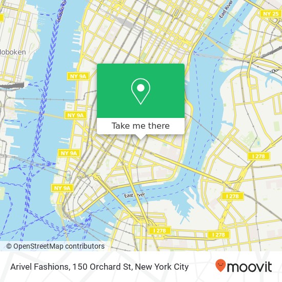 Mapa de Arivel Fashions, 150 Orchard St