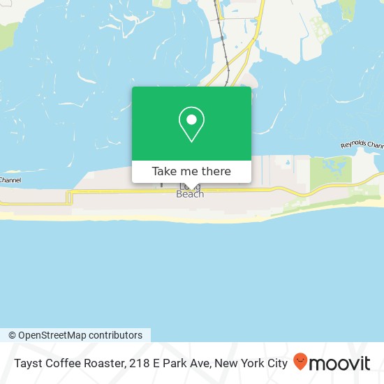 Mapa de Tayst Coffee Roaster, 218 E Park Ave