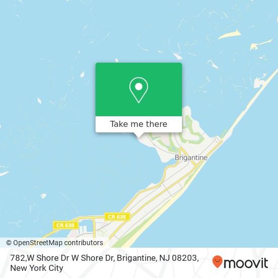 Mapa de 782,W Shore Dr W Shore Dr, Brigantine, NJ 08203