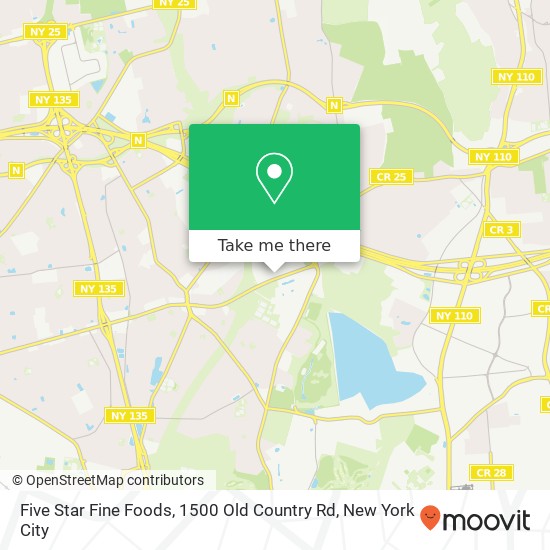 Five Star Fine Foods, 1500 Old Country Rd map