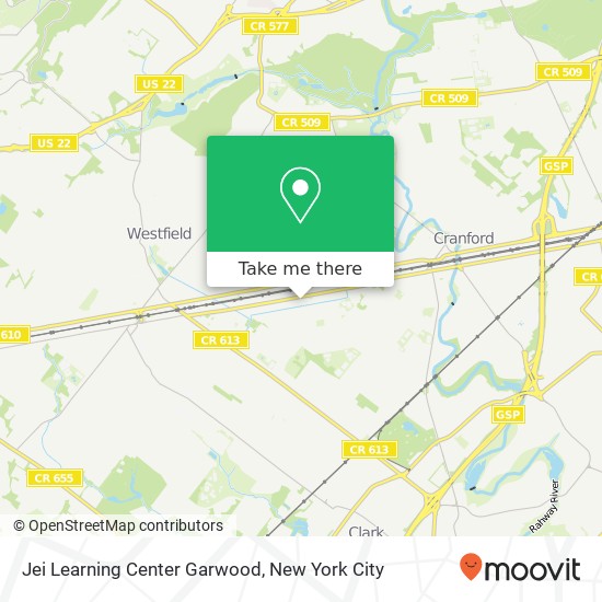 Mapa de Jei Learning Center Garwood, 110 Center St