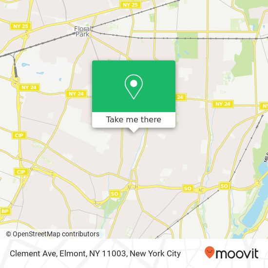 Mapa de Clement Ave, Elmont, NY 11003