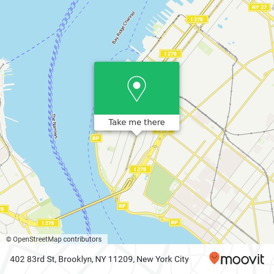 Mapa de 402 83rd St, Brooklyn, NY 11209