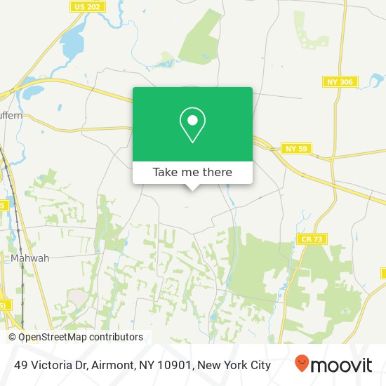 Mapa de 49 Victoria Dr, Airmont, NY 10901