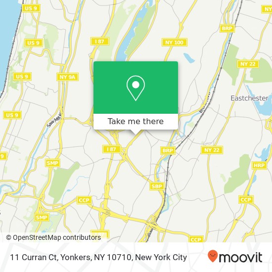 Mapa de 11 Curran Ct, Yonkers, NY 10710