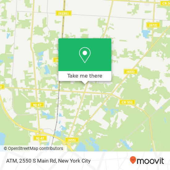 Mapa de ATM, 2550 S Main Rd