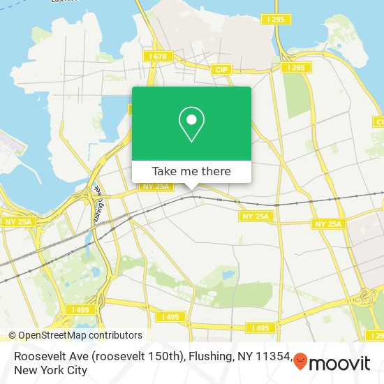 Roosevelt Ave (roosevelt 150th), Flushing, NY 11354 map