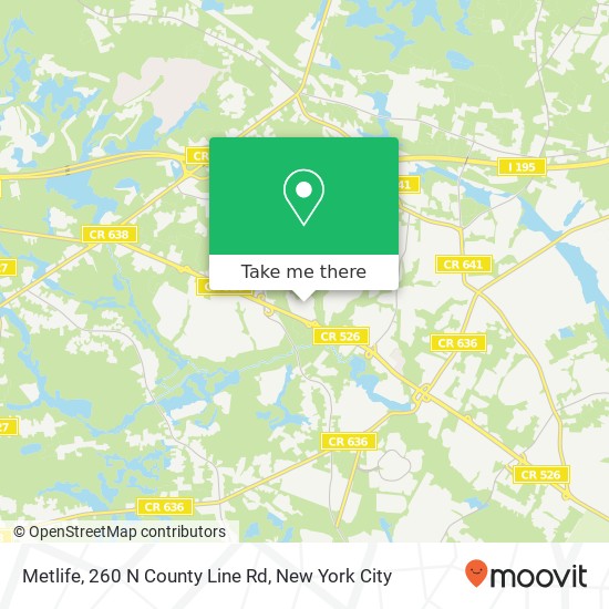 Metlife, 260 N County Line Rd map