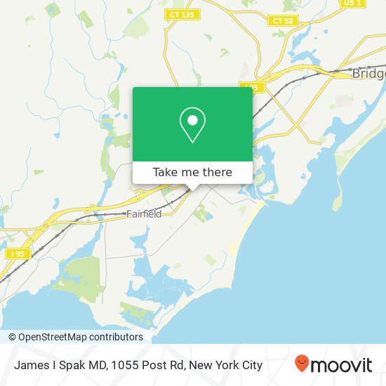 Mapa de James I Spak MD, 1055 Post Rd