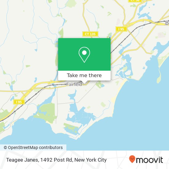 Mapa de Teagee Janes, 1492 Post Rd