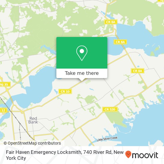 Mapa de Fair Haven Emergency Locksmith, 740 River Rd