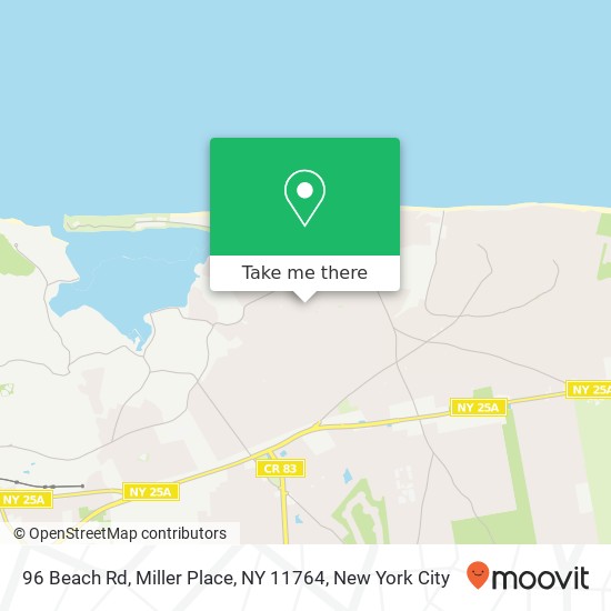 96 Beach Rd, Miller Place, NY 11764 map