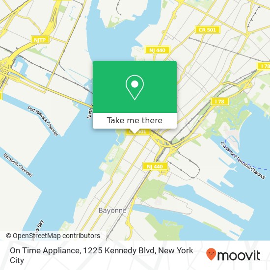 Mapa de On Time Appliance, 1225 Kennedy Blvd