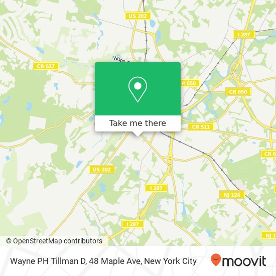 Mapa de Wayne PH Tillman D, 48 Maple Ave