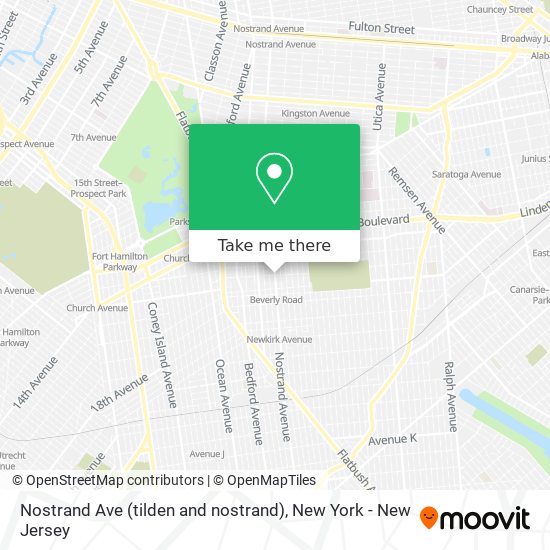 Mapa de Nostrand Ave (tilden and nostrand)