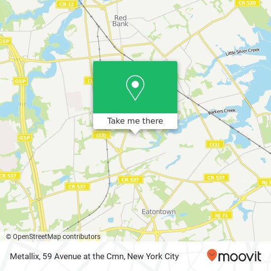 Metallix, 59 Avenue at the Cmn map