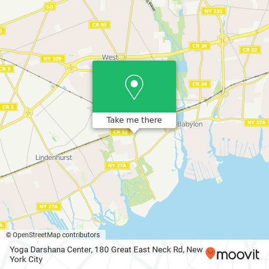 Yoga Darshana Center, 180 Great East Neck Rd map