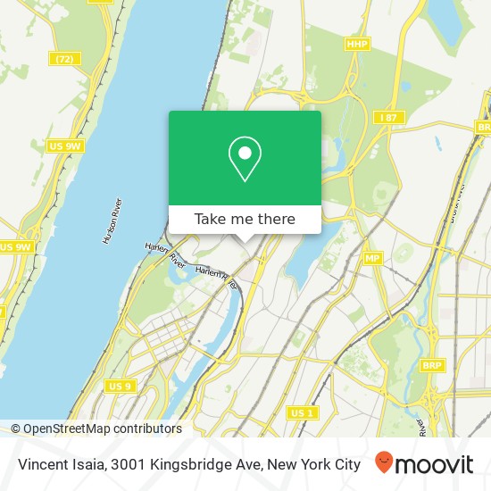 Mapa de Vincent Isaia, 3001 Kingsbridge Ave