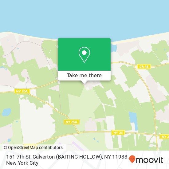 Mapa de 151 7th St, Calverton (BAITING HOLLOW), NY 11933