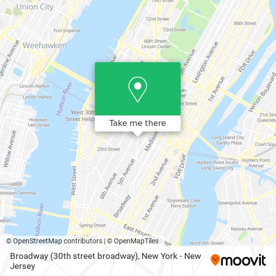 Mapa de Broadway (30th street broadway)