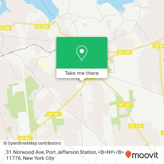 31 Norwood Ave, Port Jefferson Station, <B>NY< / B> 11776 map