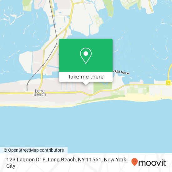 Mapa de 123 Lagoon Dr E, Long Beach, NY 11561
