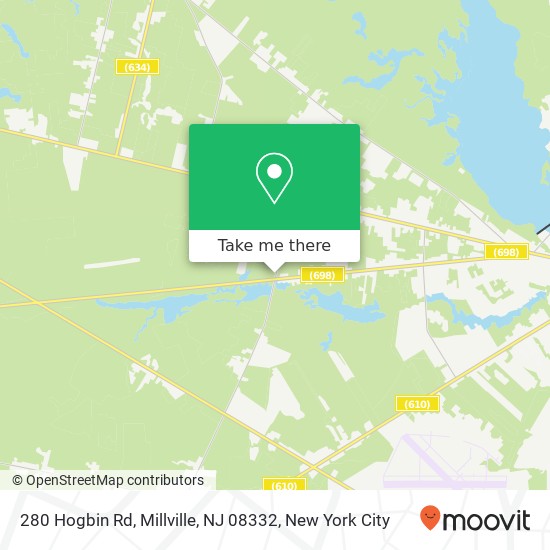 Mapa de 280 Hogbin Rd, Millville, NJ 08332