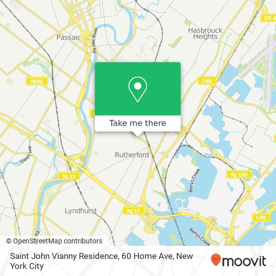 Saint John Vianny Residence, 60 Home Ave map