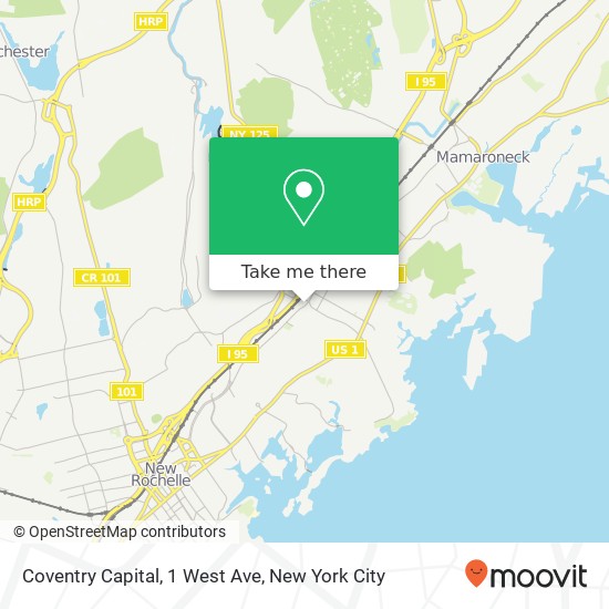 Mapa de Coventry Capital, 1 West Ave