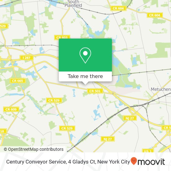 Mapa de Century Conveyor Service, 4 Gladys Ct