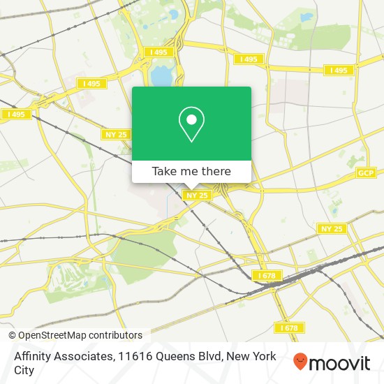 Affinity Associates, 11616 Queens Blvd map