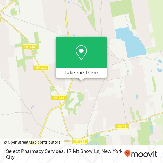 Mapa de Select Pharmacy Services, 17 Mt Snow Ln