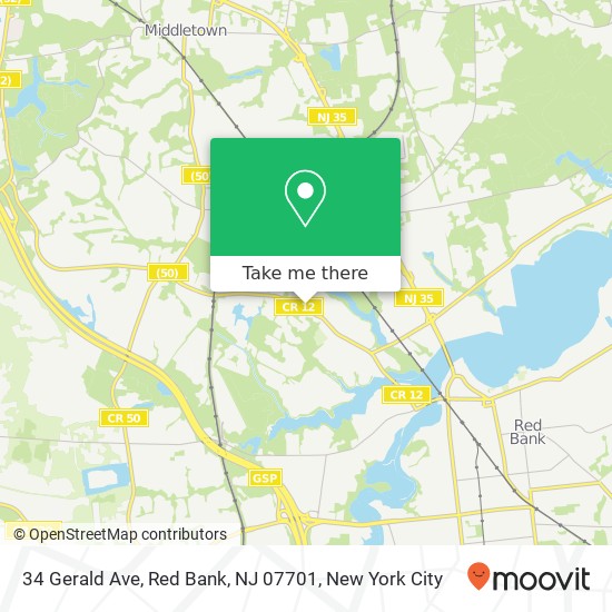 34 Gerald Ave, Red Bank, NJ 07701 map