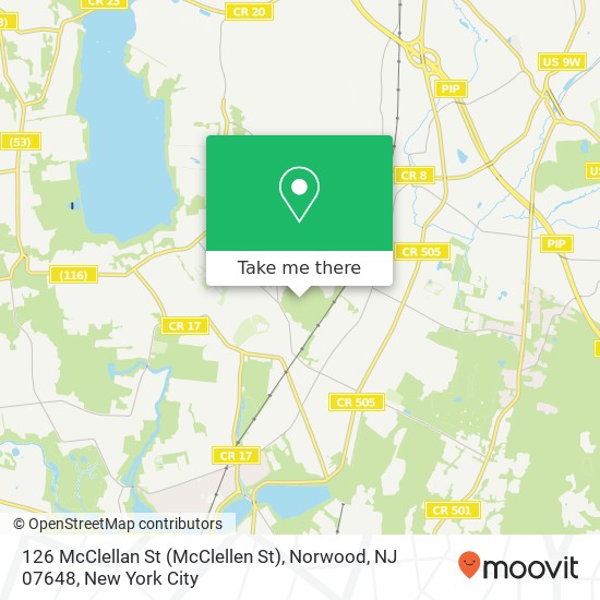 126 McClellan St (McClellen St), Norwood, NJ 07648 map