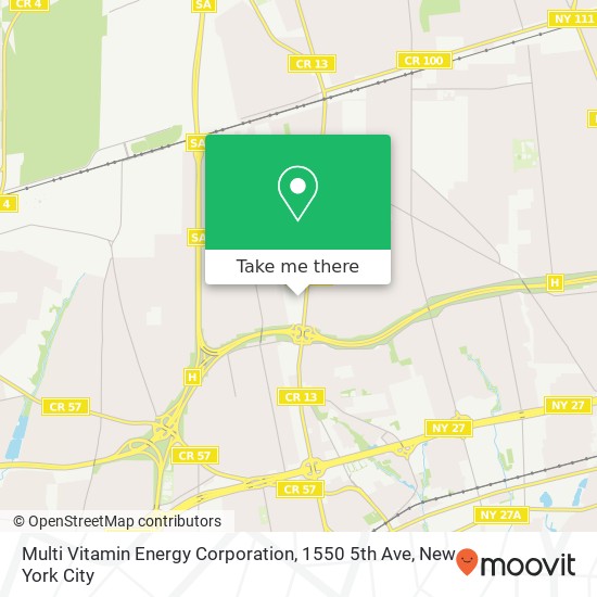 Mapa de Multi Vitamin Energy Corporation, 1550 5th Ave