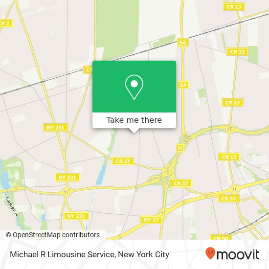 Michael R Limousine Service map