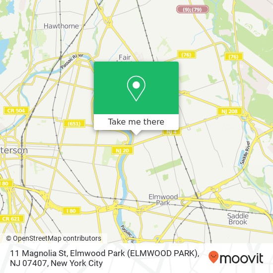 11 Magnolia St, Elmwood Park (ELMWOOD PARK), NJ 07407 map