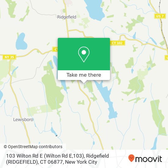 Mapa de 103 Wilton Rd E (Wilton Rd E,103), Ridgefield (RIDGEFIELD), CT 06877